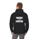 Progress Over Perfection Unisex Hoodie – Motivational Graphic Hoodie - Image 2