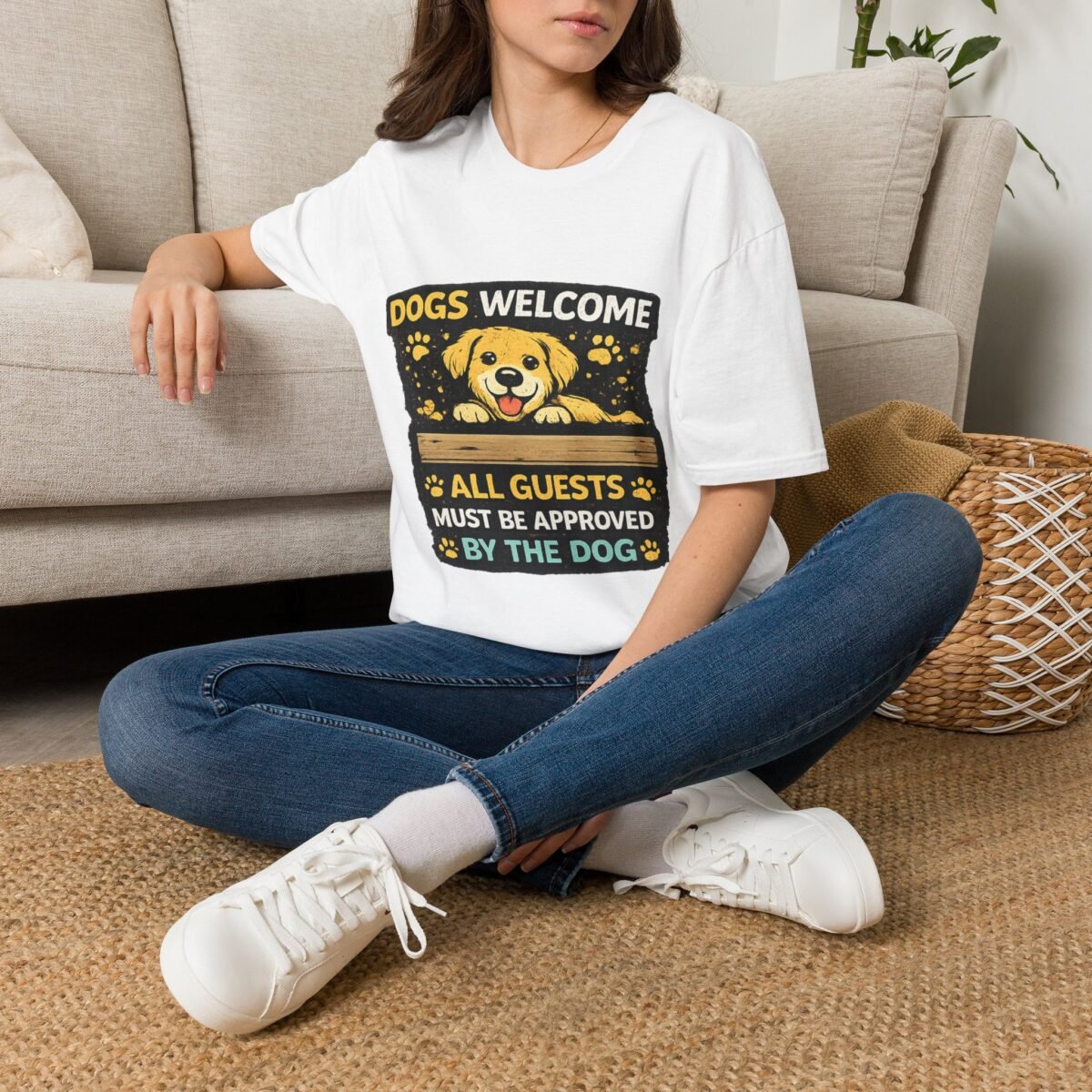 All Guests Must Be Approved by the Dog Unisex T-Shirt - Image 2